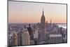 View of the Top of the Rock, Empire State Building, Rockefeller Centre, Manhattan, New York-Rainer Mirau-Mounted Photographic Print