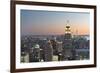View of the Top of the Rock, Empire State Building, Rockefeller Centre, Manhattan, New York-Rainer Mirau-Framed Photographic Print