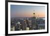 View of the Top of the Rock, Empire State Building, Rockefeller Centre, Manhattan, New York-Rainer Mirau-Framed Photographic Print