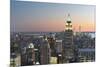 View of the Top of the Rock, Empire State Building, Rockefeller Centre, Manhattan, New York-Rainer Mirau-Mounted Photographic Print