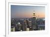 View of the Top of the Rock, Empire State Building, Rockefeller Centre, Manhattan, New York-Rainer Mirau-Framed Photographic Print