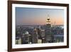 View of the Top of the Rock, Empire State Building, Rockefeller Centre, Manhattan, New York-Rainer Mirau-Framed Photographic Print