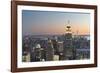 View of the Top of the Rock, Empire State Building, Rockefeller Centre, Manhattan, New York-Rainer Mirau-Framed Photographic Print