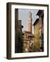 View of the Torre Del Mangia and Old Streets in Siena, Tuscany, Italy, Europe-John Woodworth-Framed Photographic Print