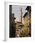 View of the Torre Del Mangia and Old Streets in Siena, Tuscany, Italy, Europe-John Woodworth-Framed Photographic Print