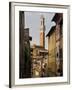 View of the Torre Del Mangia and Old Streets in Siena, Tuscany, Italy, Europe-John Woodworth-Framed Photographic Print