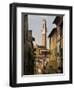 View of the Torre Del Mangia and Old Streets in Siena, Tuscany, Italy, Europe-John Woodworth-Framed Photographic Print