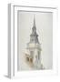 View of the Tower and Spire of St Martin Within Ludgate, City of London, 1840-null-Framed Giclee Print