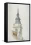 View of the Tower and Spire of St Martin Within Ludgate, City of London, 1840-null-Framed Stretched Canvas