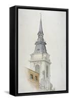 View of the Tower and Spire of St Martin Within Ludgate, City of London, 1840-null-Framed Stretched Canvas