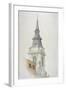 View of the Tower and Spire of St Martin Within Ludgate, City of London, 1840-null-Framed Giclee Print