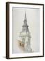 View of the Tower and Spire of St Martin Within Ludgate, City of London, 1840-null-Framed Giclee Print