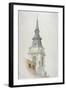 View of the Tower and Spire of St Martin Within Ludgate, City of London, 1840-null-Framed Giclee Print