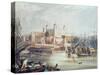 View of the Tower of London, Engraved by Daniel Havell-John Gendall-Stretched Canvas