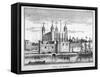 View of the Tower of London from the River Thames, 1742-null-Framed Stretched Canvas