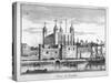 View of the Tower of London from the River Thames, 1742-null-Stretched Canvas