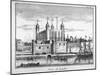 View of the Tower of London from the River Thames, 1742-null-Mounted Giclee Print