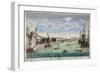 View of the Tower of London with Boats on the River Thames, 1751-John Boydell-Framed Giclee Print
