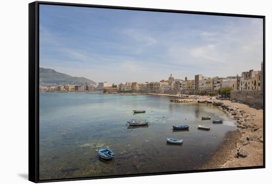 View of the Town along North Walls (Mura Di Tramontana)-Guido Cozzi-Framed Stretched Canvas