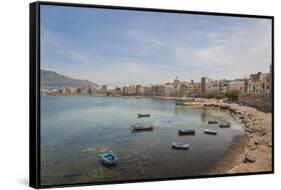 View of the Town along North Walls (Mura Di Tramontana)-Guido Cozzi-Framed Stretched Canvas