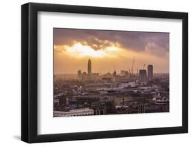 View of the Town at the Sunset from the Monument-Massimo Borchi-Framed Photographic Print
