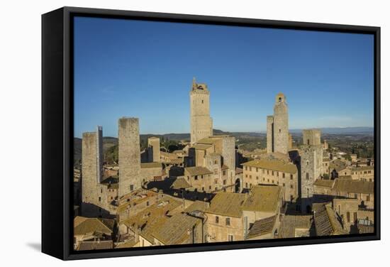 View of the Town by Drone-Guido Cozzi-Framed Stretched Canvas