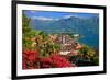 View of the Town Centre with Parish Church and Lake, Ascona, Lake Maggiore, Switzerland-null-Framed Premium Giclee Print