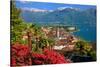 View of the Town Centre with Parish Church and Lake, Ascona, Lake Maggiore, Switzerland-null-Stretched Canvas