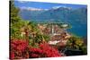 View of the Town Centre with Parish Church and Lake, Ascona, Lake Maggiore, Switzerland-null-Stretched Canvas