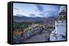 View of the Town from a Small Hill near Main Bazaar-Guido Cozzi-Framed Stretched Canvas