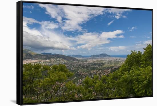 View of the Town from Altofonte-Guido Cozzi-Framed Stretched Canvas