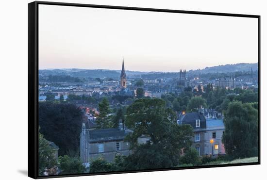 View of the Town from Bathwick Meadow-Guido Cozzi-Framed Stretched Canvas