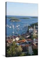 View of the Town from Fortress, Hvar Town, Hvar Island, Croatia-Guido Cozzi-Stretched Canvas