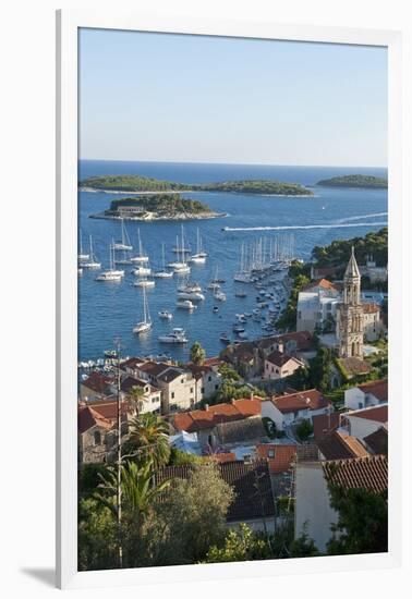 View of the Town from Fortress, Hvar Town, Hvar Island, Croatia-Guido Cozzi-Framed Photographic Print