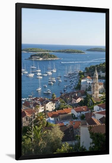 View of the Town from Fortress, Hvar Town, Hvar Island, Croatia-Guido Cozzi-Framed Photographic Print