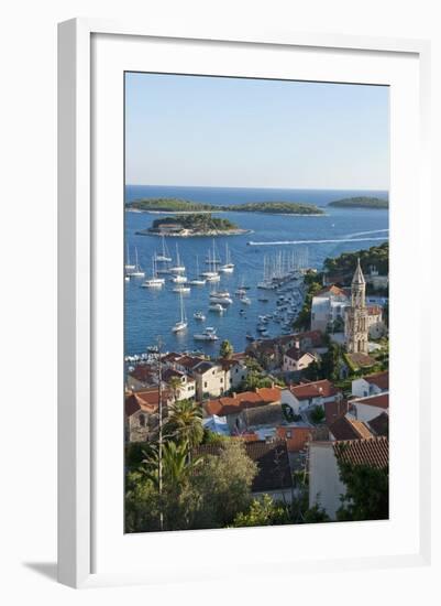 View of the Town from Fortress, Hvar Town, Hvar Island, Croatia-Guido Cozzi-Framed Photographic Print