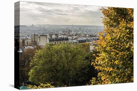 View of the Town from Montmartre Hill in Autumn (Fall)-Massimo Borchi-Stretched Canvas