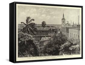 View of the Town from the British Consulate, Mocambique-Harry Hamilton Johnston-Framed Stretched Canvas