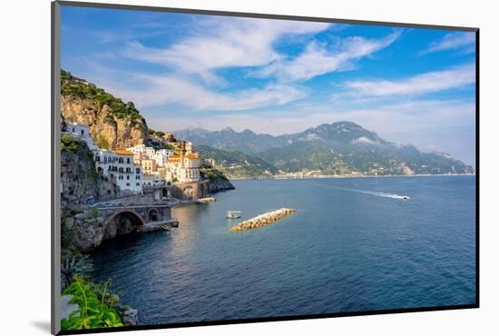 View of the town in Spring, Atrani, Amalfi Coast (Costiera Amalfitana), Campania-Lorenzo Mattei-Mounted Photographic Print