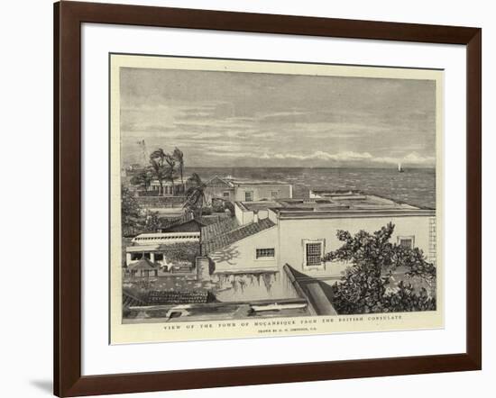 View of the Town of Mocambique from the British Consulate-Harry Hamilton Johnston-Framed Giclee Print