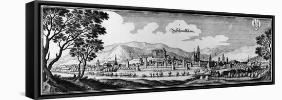 View of the Town of Schmalkalden, 1650-Matthaus, The Elder Merian-Framed Stretched Canvas