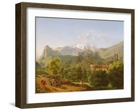 View of the Town of Sion in Valais, 1810-Lancelot Theodore Turpin de Crisse-Framed Giclee Print