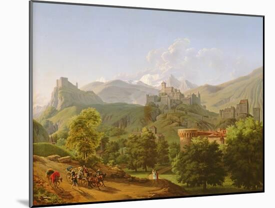 View of the Town of Sion in Valais, 1810-Lancelot Theodore Turpin de Crisse-Mounted Giclee Print