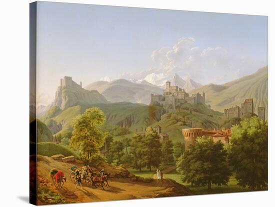 View of the Town of Sion in Valais, 1810-Lancelot Theodore Turpin de Crisse-Stretched Canvas