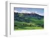 View of the Town Pienza in a Tuscan Countryside, Italy-George Oze-Framed Photographic Print