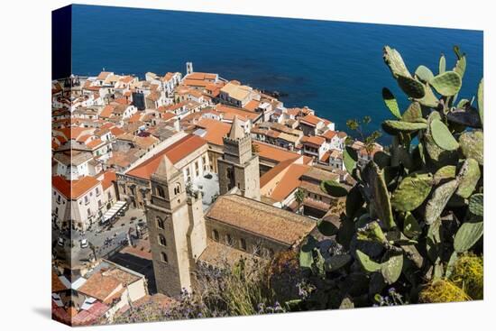 View of the Town with the Duomo (Cathedral) from the Rocca (Fortress)-Massimo Borchi-Stretched Canvas