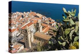 View of the Town with the Duomo (Cathedral) from the Rocca (Fortress)-Massimo Borchi-Stretched Canvas