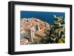 View of the Town with the Duomo (Cathedral) from the Rocca (Fortress)-Massimo Borchi-Framed Photographic Print