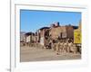 View of the train cemetery, Uyuni, Antonio Quijarro Province, Potosi Department, Bolivia, South Ame-Karol Kozlowski-Framed Photographic Print