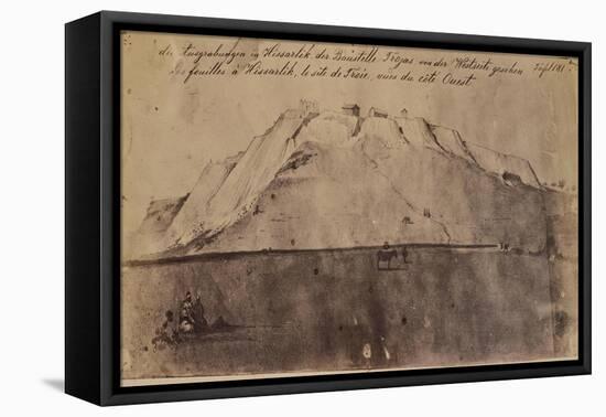 View of the Troy Excavations Seen from the West-Heinrich Schliemann-Framed Stretched Canvas